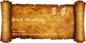 Back Gizella névjegykártya